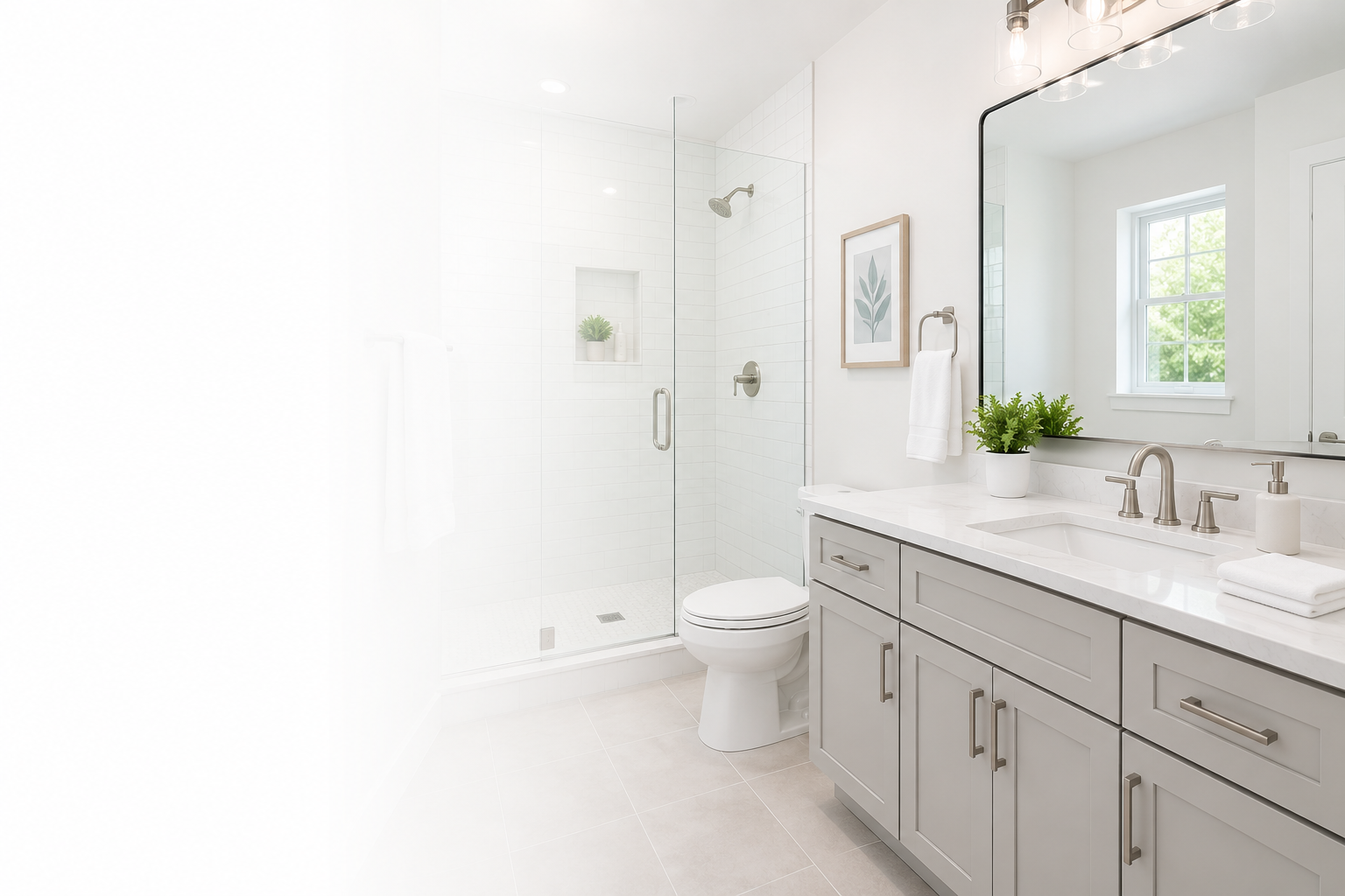 Fresh clean bathroom